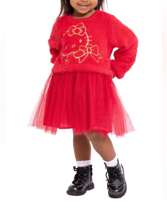Sanrio Other - Hello Kitty Toddler Girls Eyelash Knit Tutu Dress with Long Sleeves, 3T-NWOT
